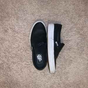 Black leather vans *read description*